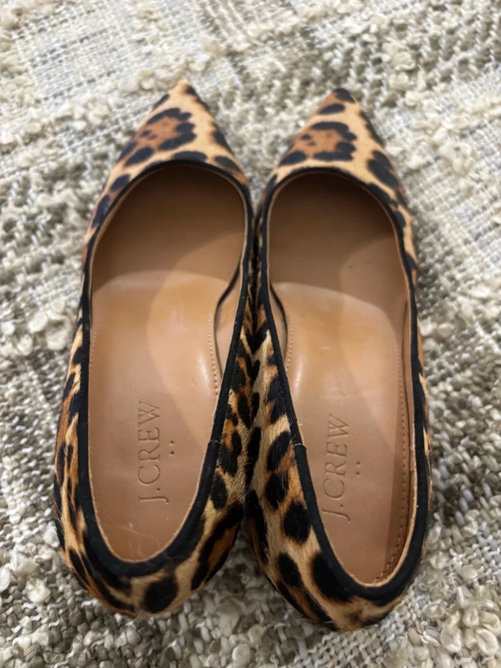 J. Crew Leopard Print Pointed-Toe Heels - Brown/Black Size 7‎
